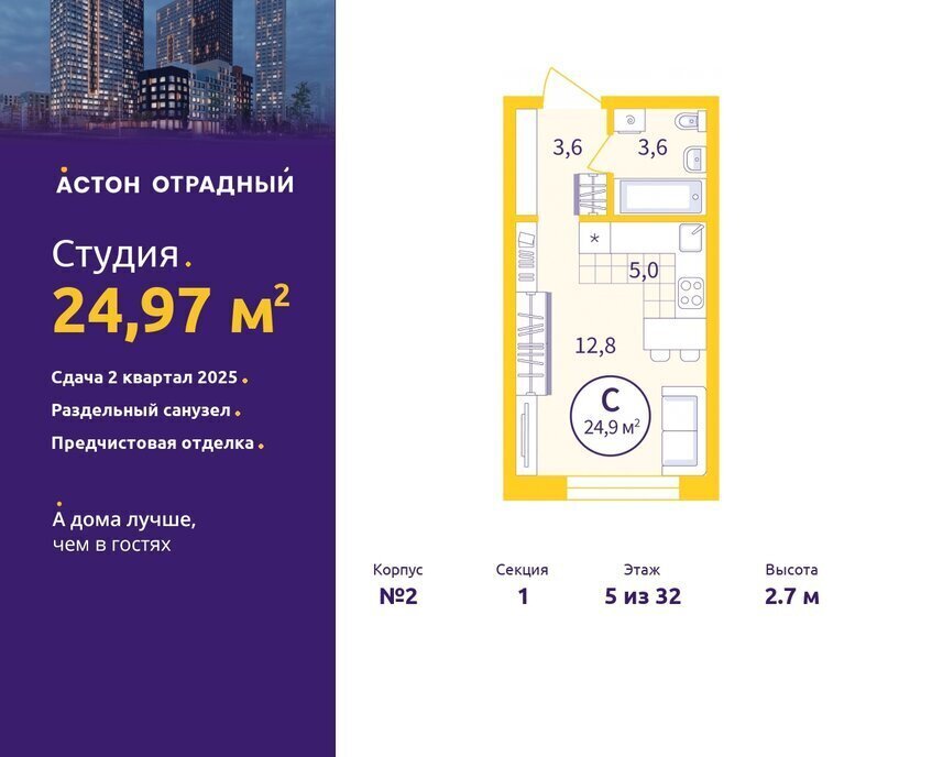 квартира г Екатеринбург р-н Верх-Исетский ул Репина 111 ЖК Астон Отрадный Площадь 1905 Года фото 1