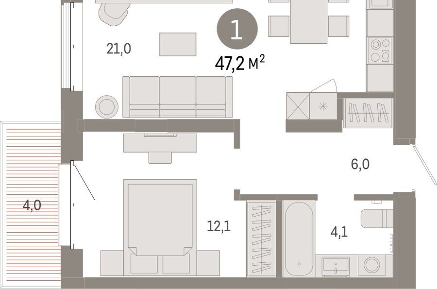 квартира г Тюмень жилой комплекс На Минской фото 2