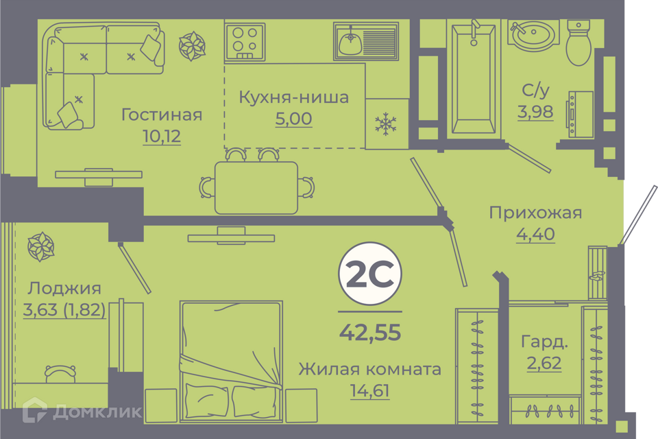 квартира г Ростов-на-Дону ул Еременко 111 Ростов-на-Дону городской округ фото 1