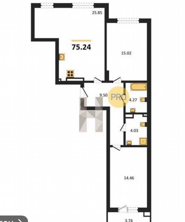 квартира г Калининград р-н Центральный ул Ломоносова 52 фото 2