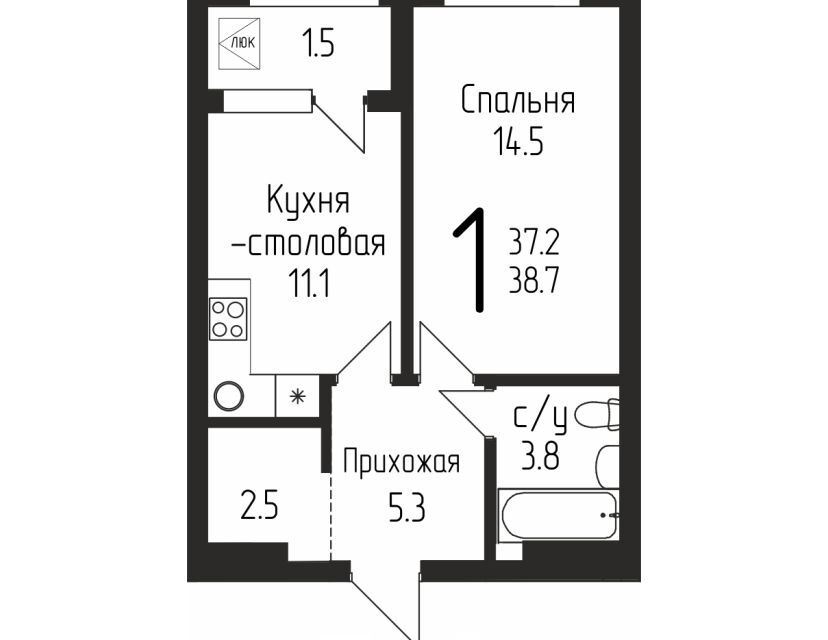 квартира г Уфа р-н Кировский Уфа городской округ, Кузнецовский затон м-н фото 1