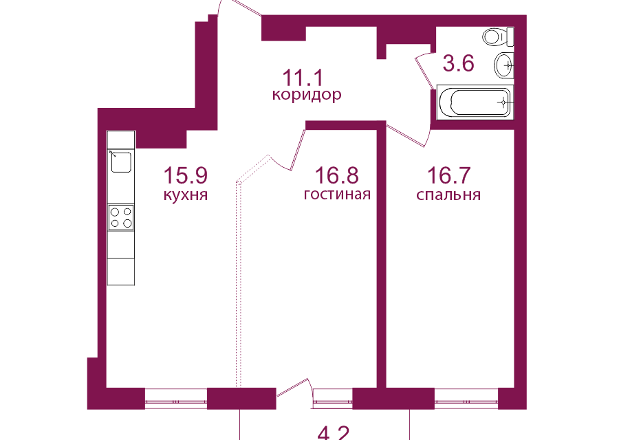 квартира г Иркутск Иркутск, 68, муниципальное образование фото 1