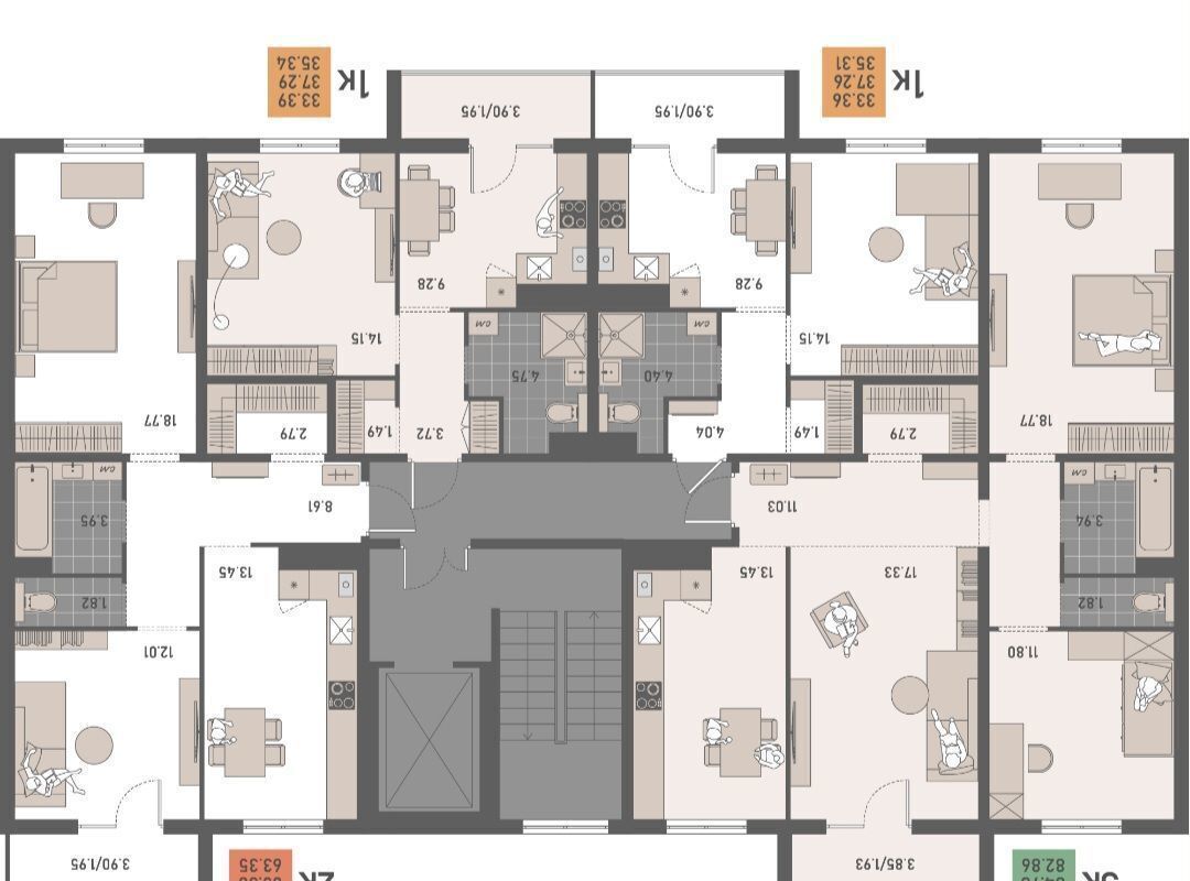 квартира г Калининград р-н Московский ул Левитана 65 корп. 4 фото 26