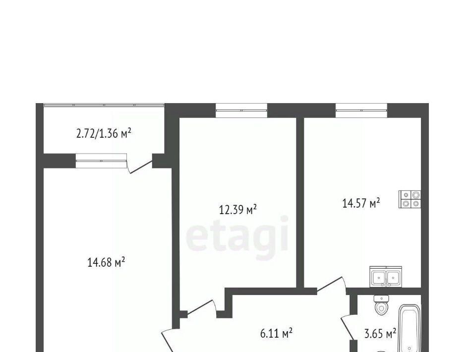 квартира г Тюмень р-н Калининский ул Новоселов 113 фото 2