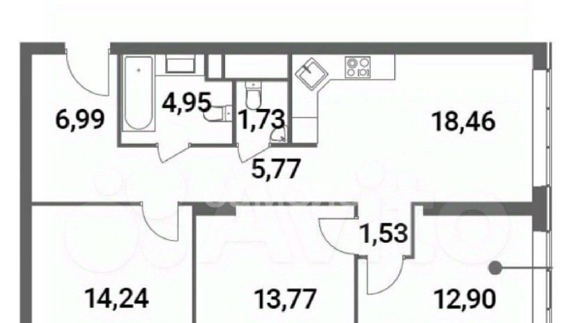 квартира г Москва метро Шелепиха проезд Шмитовский 39к/4 фото 2