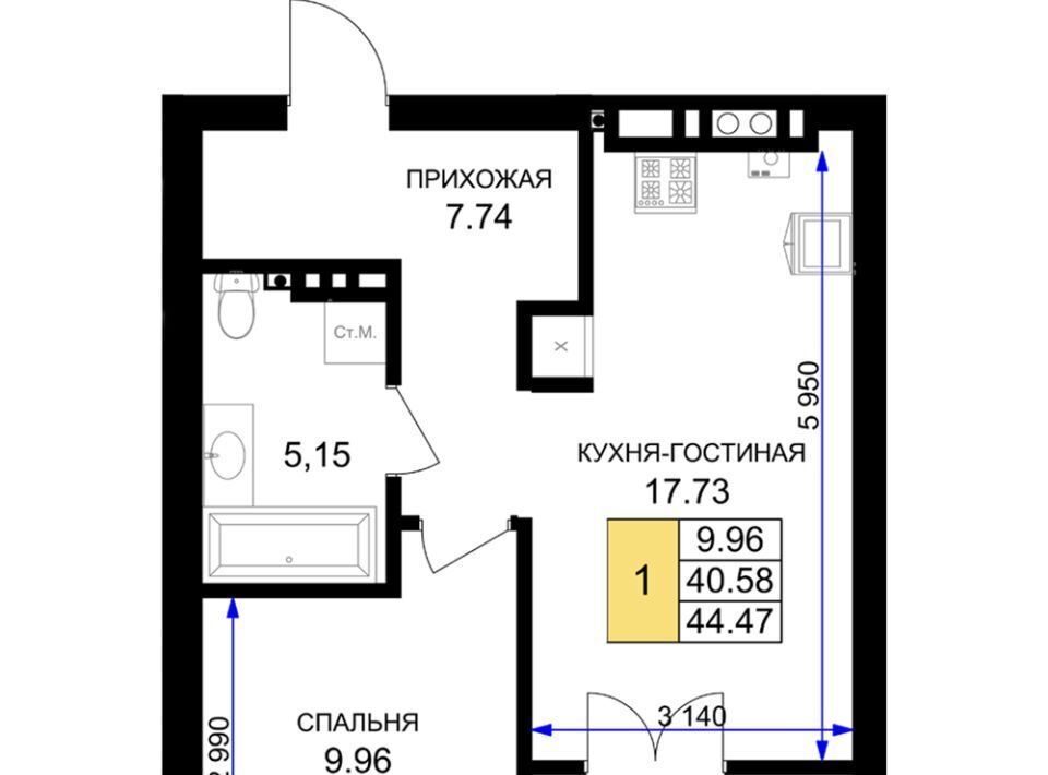 квартира р-н Гурьевский г Гурьевск ЖК «Включи» фото 1