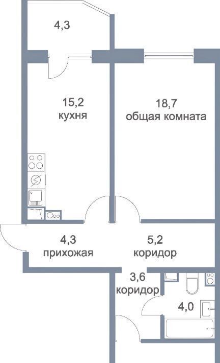 квартира городской округ Солнечногорск д Голубое б-р Парковый 2к/2 Зеленоград — Крюково фото 2