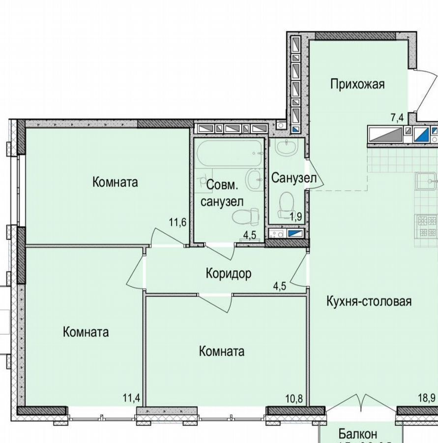 квартира г Ижевск р-н Первомайский Центральный ул Красная 118к/1 фото 2