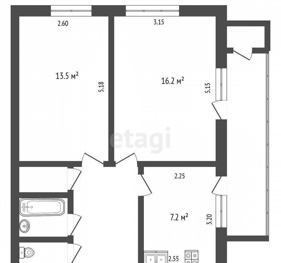 квартира г Белгород Восточный ул 3 Интернационала 33 фото 31