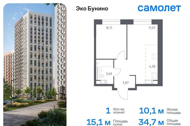 Новомосковская Коммунарка, р-н Коммунарка, жилой комплекс Эко Бунино, д. 14. 1, Воскресенское фото