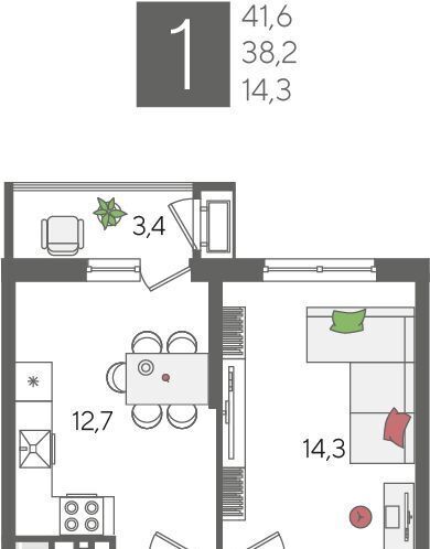 квартира г Краснодар р-н Карасунский ул Новороссийская 102/8к 5 ЖК «Рекорд» фото 3