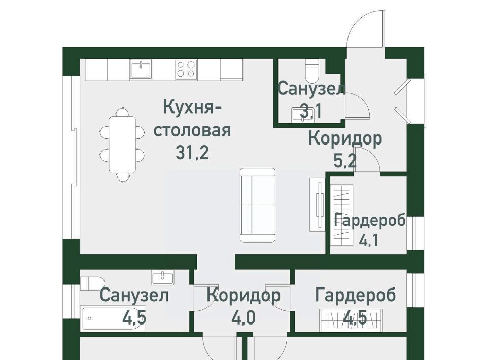 квартира п Западный р-н мкр Привилегия ул Спортивная 22 Кременкульское с/пос фото 1