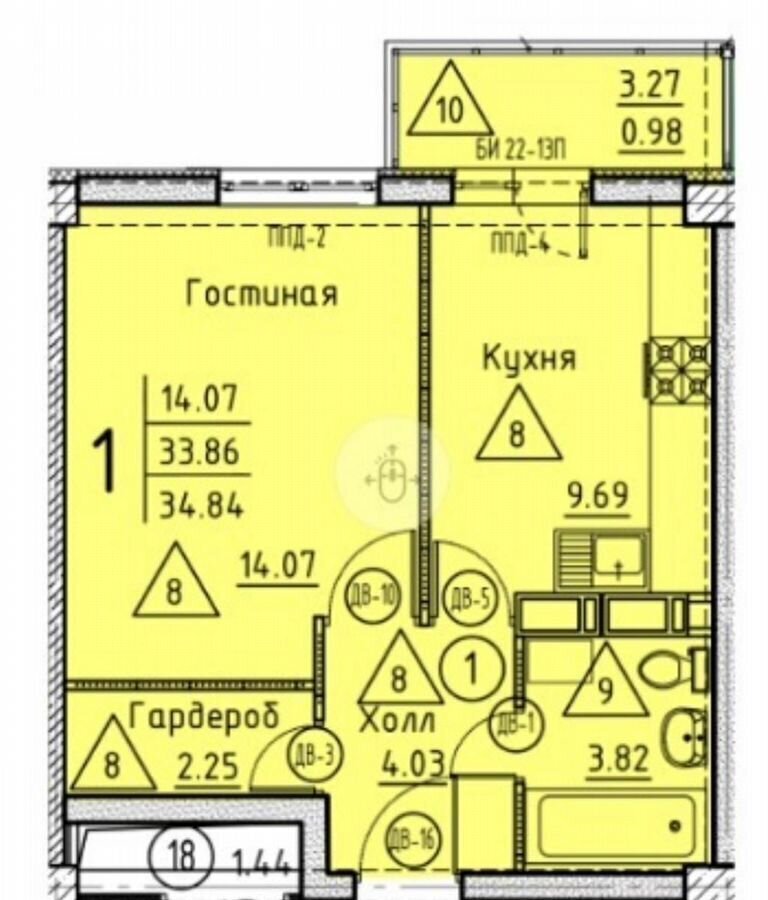 квартира г Пенза Пенза-4 ул Генерала Глазунова 11 р-н Октябрьский фото 17