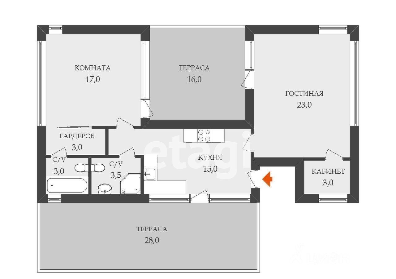 квартира г Санкт-Петербург ул Новая 51к/24 Беговая, территория Лахта фото 38