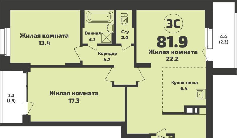 квартира р-н Новосибирский п Садовый мкр Приозерный 712 Станционный сельсовет, Заельцовская фото 1