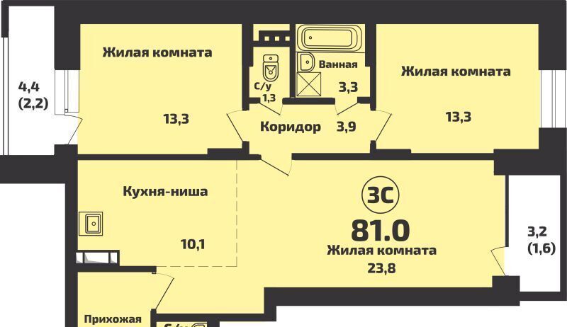 квартира р-н Новосибирский п Садовый Станционный сельсовет, Заельцовская, ул. Каспийская, 8 фото 1