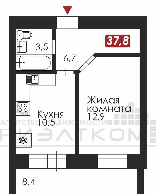 квартира р-н Благовещенский с Чигири ул Василенко 5/1 Благовещенск фото 2