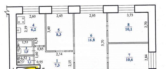 квартира г Чита р-н Черновский мкр 5-й 35 фото 2