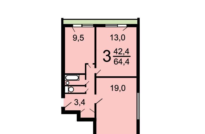 квартира г Москва метро Беляево ул Бутлерова 38к/2 фото 4