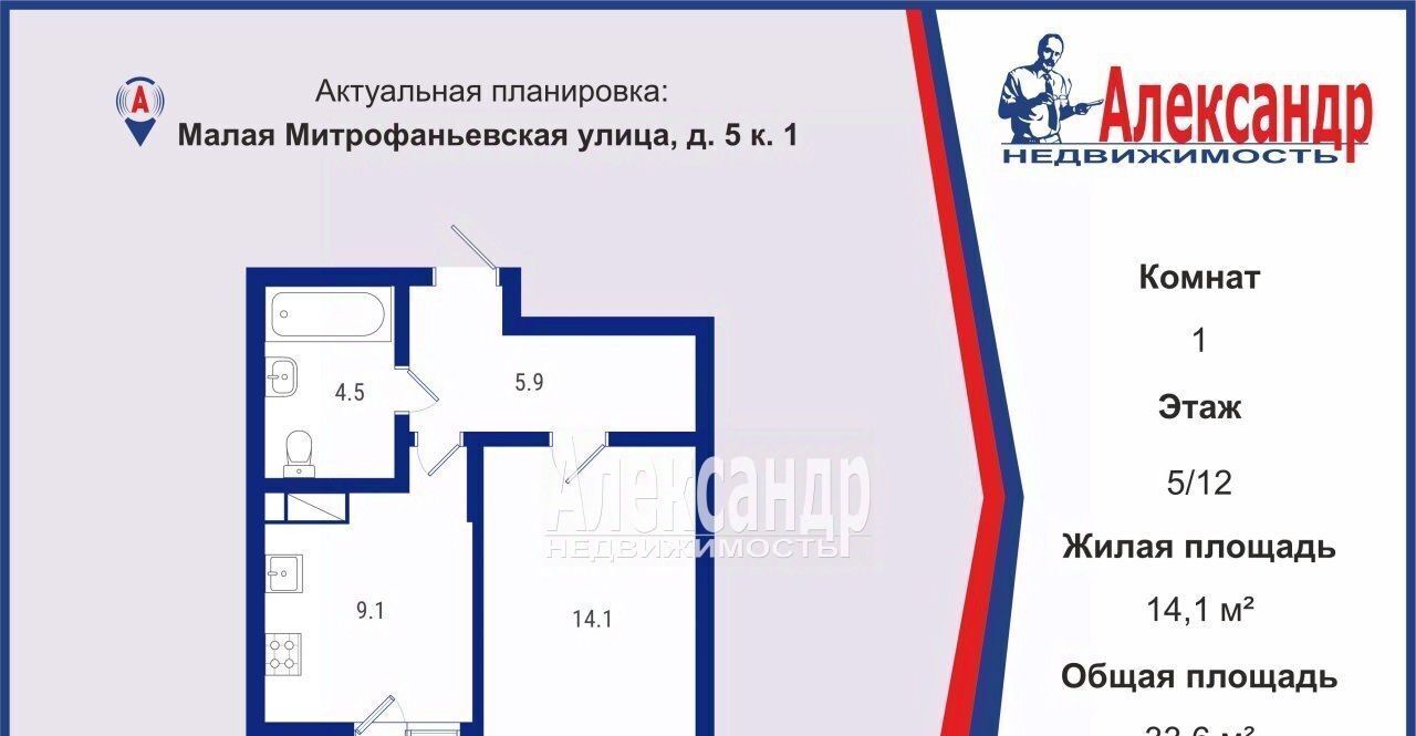 квартира г Санкт-Петербург метро Московские Ворота ул Малая Митрофаньевская 5к/1 фото 21