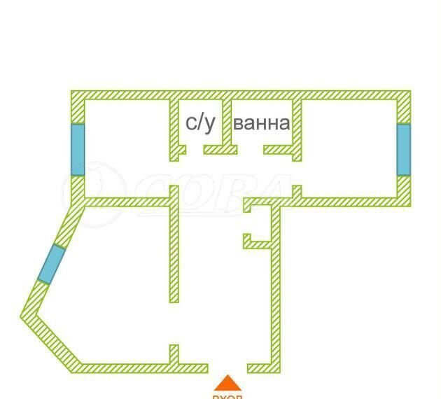 квартира г Сургут р-н Центральный ул Губкина 21 Тюменская обл. фото 2