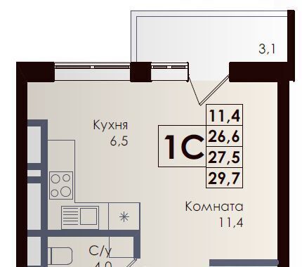 квартира г Ростов-на-Дону р-н Советский Западный ЖК ACADEMIA фото 1
