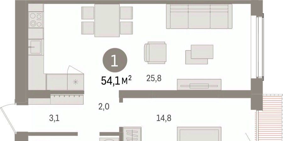 квартира г Новосибирск Заельцовская ул Аэропорт 88 фото 3