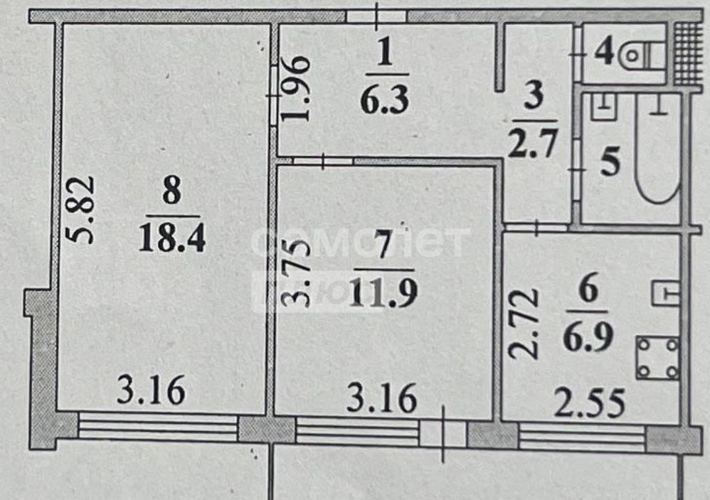 квартира г Липецк р-н Октябрьский б-р им. Павла Шубина 4 фото 15