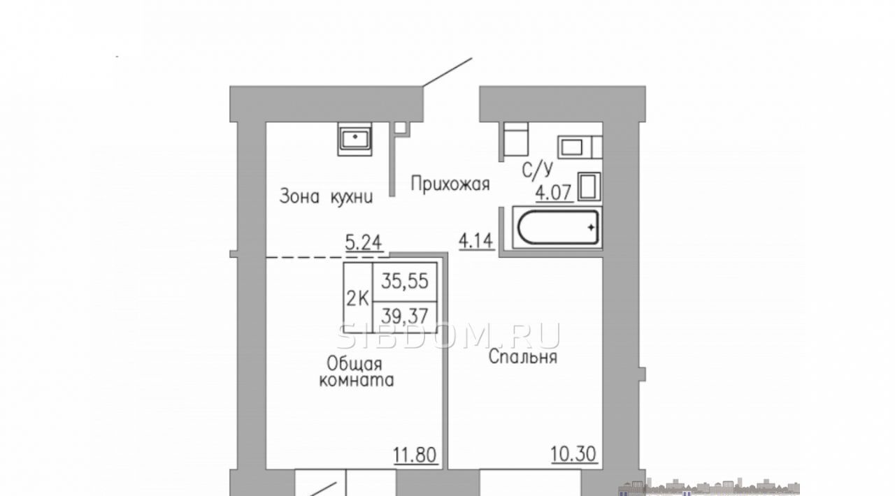 квартира г Барнаул р-н Центральный ул Нагорная 6-я 15г/10 фото 2