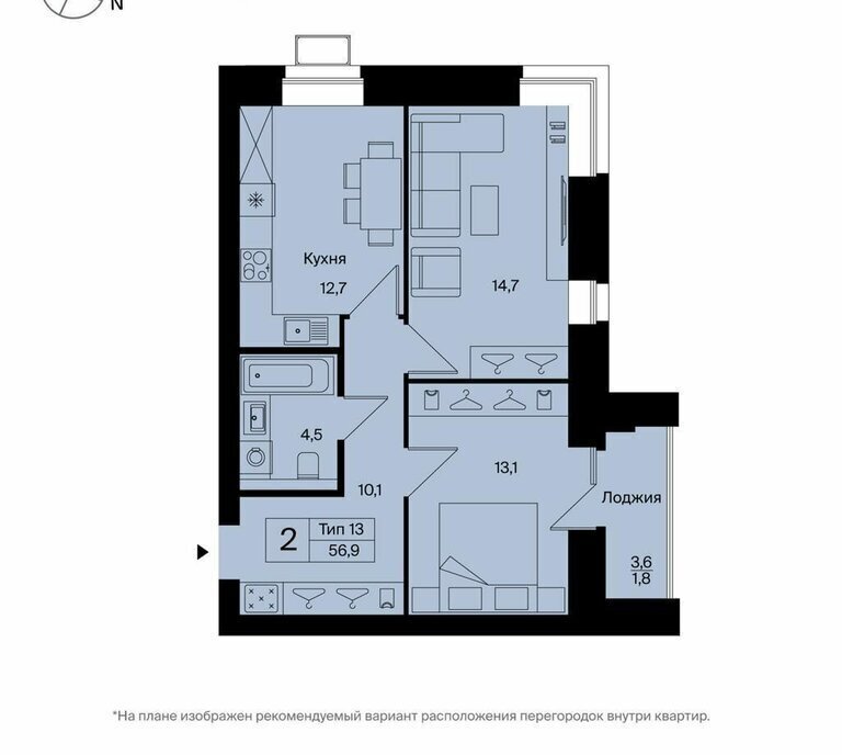 квартира г Сыктывкар ул Тентюковская 320к/4 фото 1