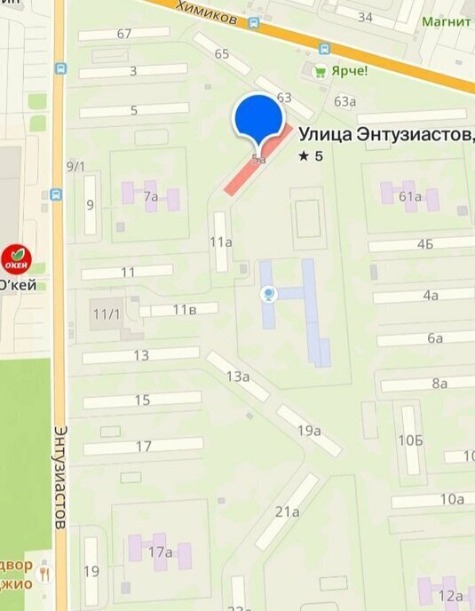 квартира г Омск Городок Нефтяников ул Энтузиастов 5а фото 16