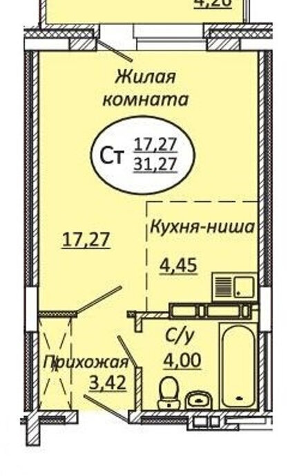 квартира г Новосибирск Заельцовская ул Авиастроителей 18 фото 3