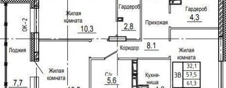 квартира г Улан-Удэ р-н Октябрьский мкр 106-й 2к/2 фото 2