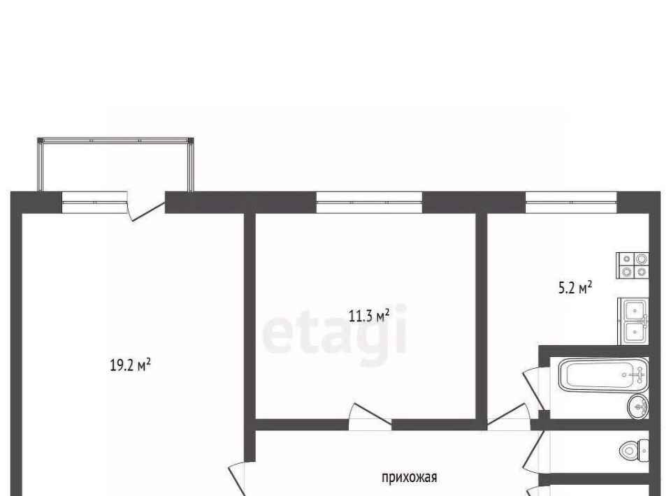 квартира г Архангельск Октябрьский ул Гайдара 49 фото 2