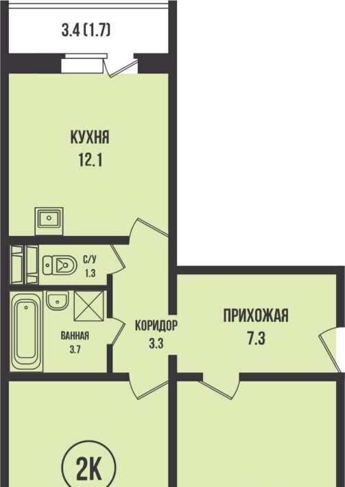 квартира г Новосибирск Заельцовская ул имени генерал-майора Рожкина А.Н. 5/1 фото 1