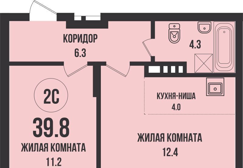 квартира г Новосибирск Заельцовская Династия жилой комплекс, 902 фото 1