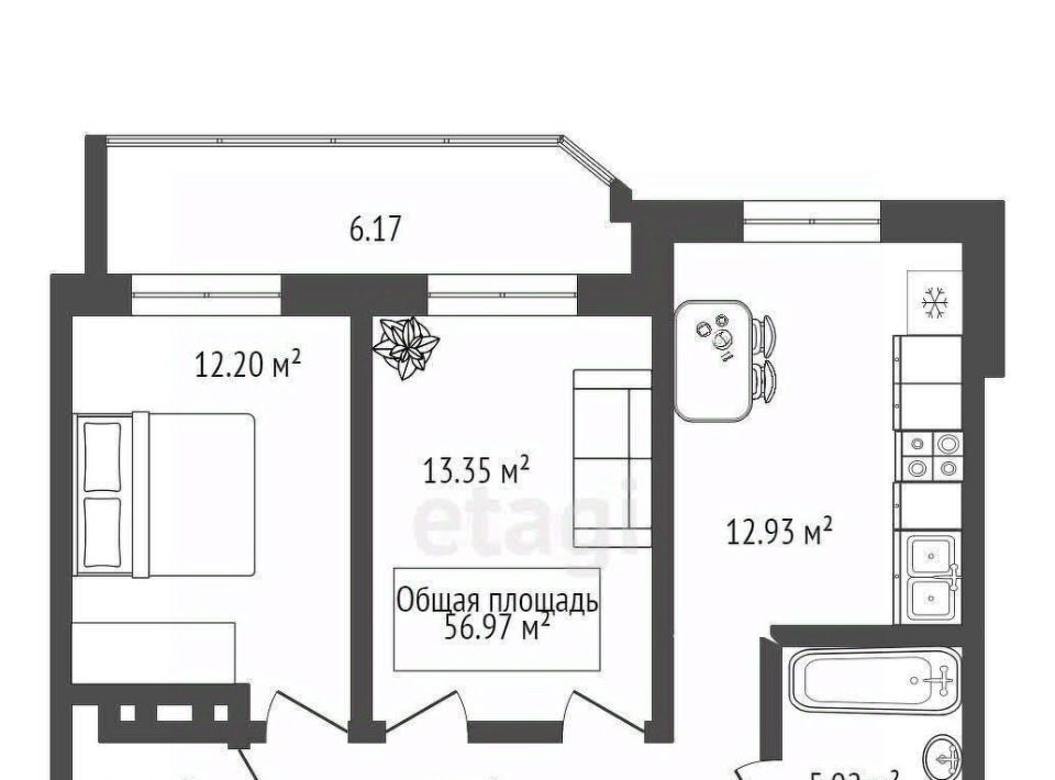 квартира г Новосибирск метро Площадь Гарина-Михайловского ул Сухарная 109 фото 12