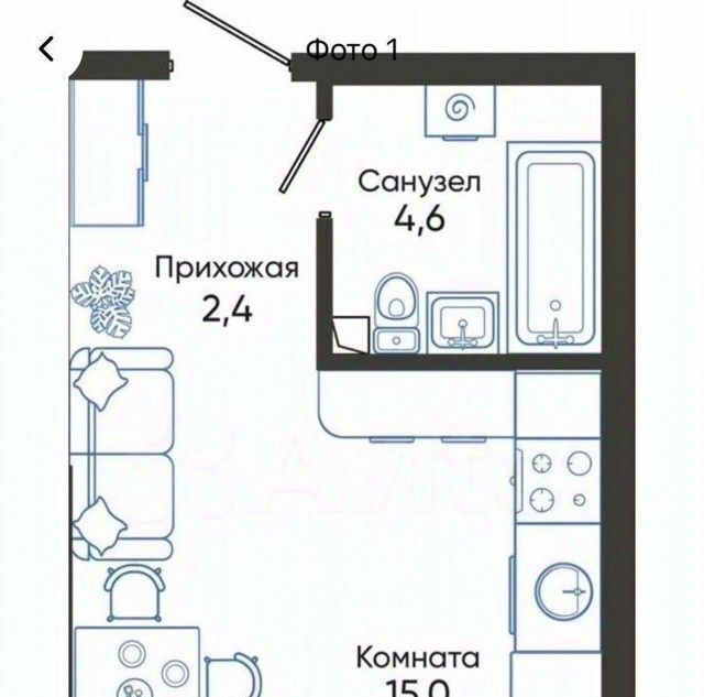 квартира г Новороссийск р-н Центральный ул Куникова 47г фото 1