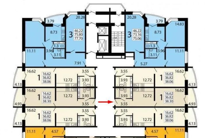 квартира г Воронеж р-н Советский ул Космонавтов 23в фото 12