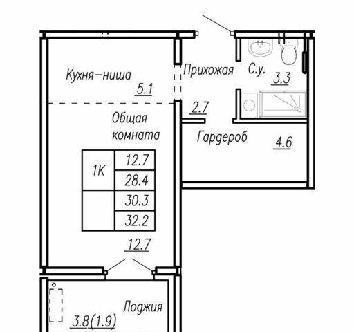 квартира р-н Ленинский ул Антона Петрова 210б корп. 1 фото