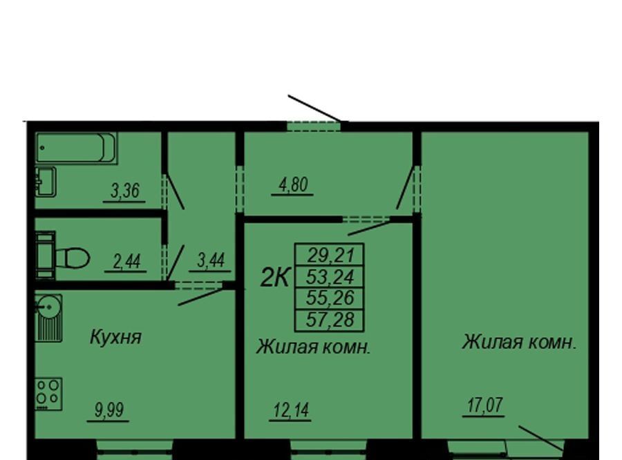 квартира г Хабаровск р-н Индустриальный Южный микрорайон ул Рокоссовского ЖК «Маршал» фото 1