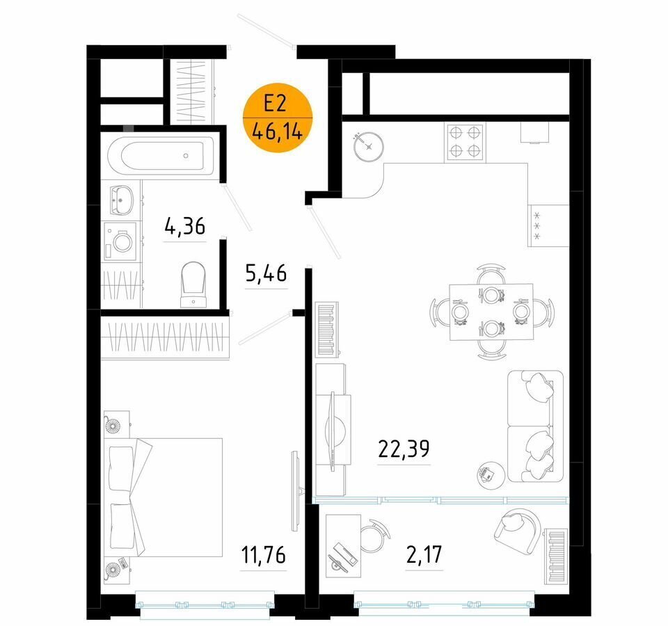 квартира г Рязань р-н Железнодорожный ш Московское 3 фото 1