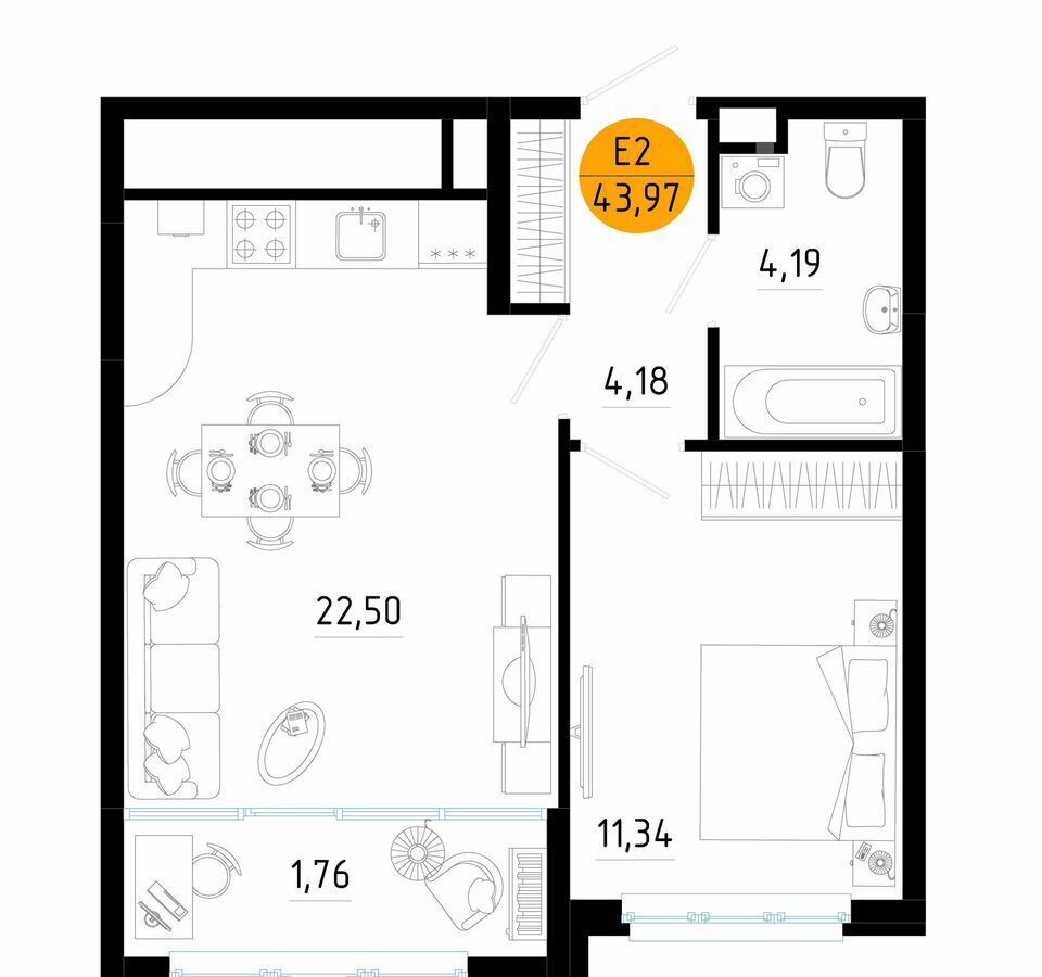 квартира г Рязань р-н Железнодорожный ш Московское 3 фото 1