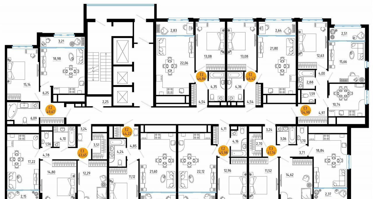 квартира г Рязань р-н Железнодорожный ш Московское 3 фото 2