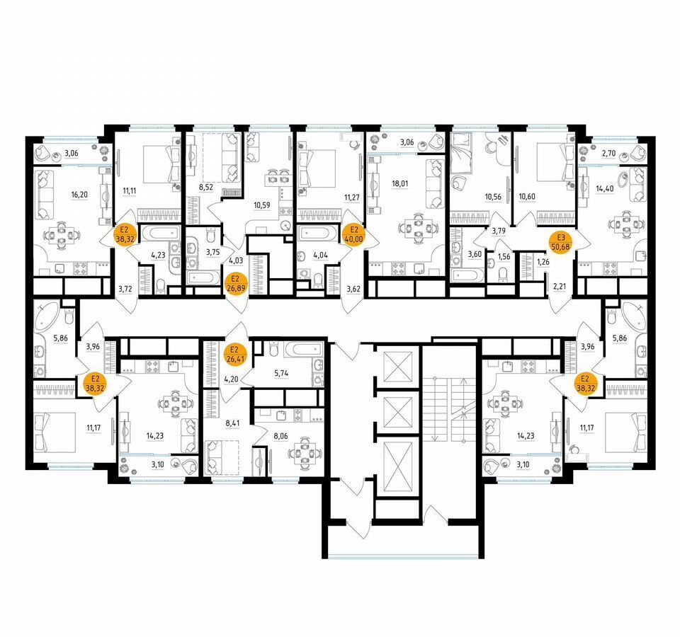 квартира г Рязань р-н Железнодорожный ш Московское 4 фото 2