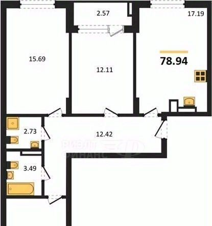 квартира г Калининград р-н Московский ул Батальная 65б фото 1