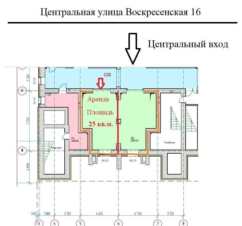 торговое помещение г Архангельск р-н Ломоносовский округ ул Воскресенская 16 фото 14