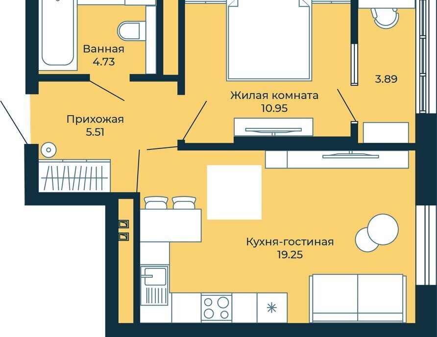 квартира г Екатеринбург р-н Орджоникидзевский б-р Владимира Белоглазова 5 ЖК Twins Проспект Космонавтов фото 1