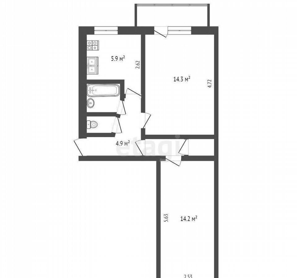 квартира г Вологда микрорайон Ремсельмаш ул Казакова 15 фото 19