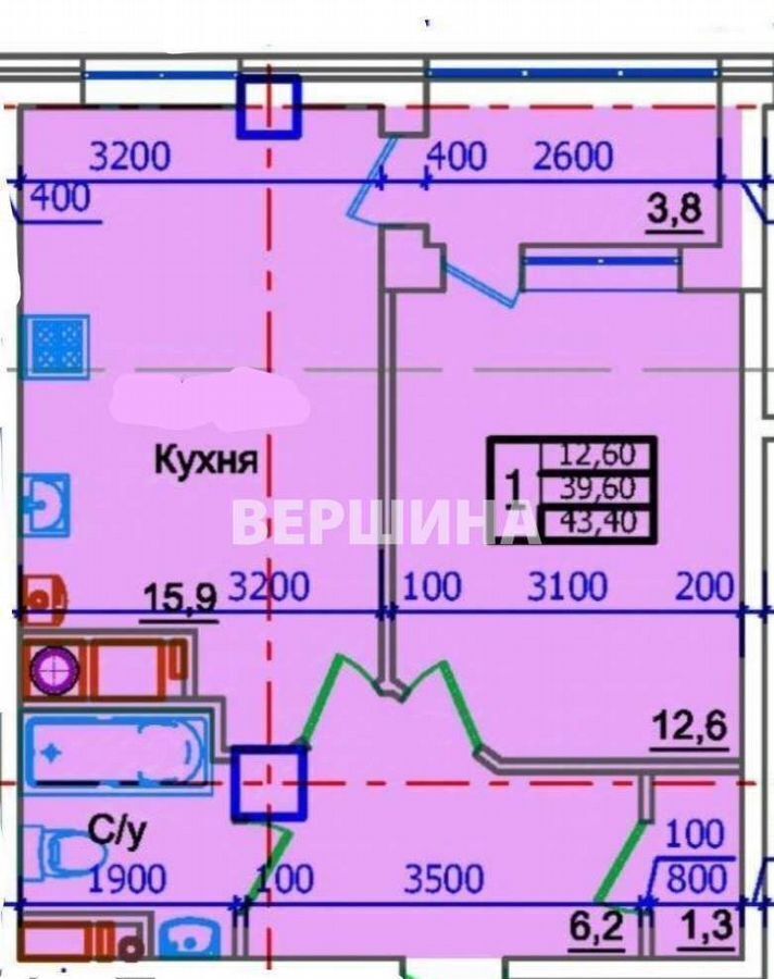 квартира г Пятигорск ул Украинская 39 ЖК «La Familia» фото 6